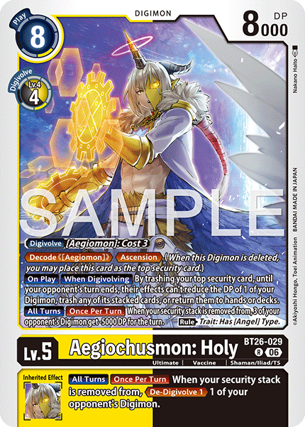 (Pre-order 28/08/2026) Aegiochusmon: Holy (BT26-029) Rare