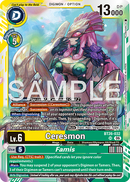 (Pre-order 28/08/2026) Ceresmon/Famis (BT26-032) Super Rare