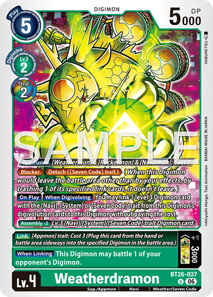 (Pre-order 28/08/2026) Weatherdramon (BT26-037) Uncommon