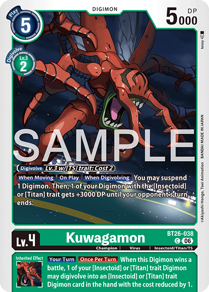 (Pre-order 28/08/2026) Kuwagamon (BT26-038) Common