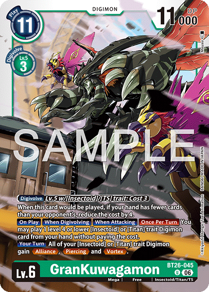 (Pre-order 28/08/2026) GranKuwagamon (BT26-045) Uncommon