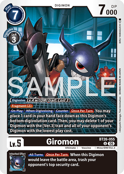 (Pre-order 28/08/2026) Giromon (BT26-055) Uncommon