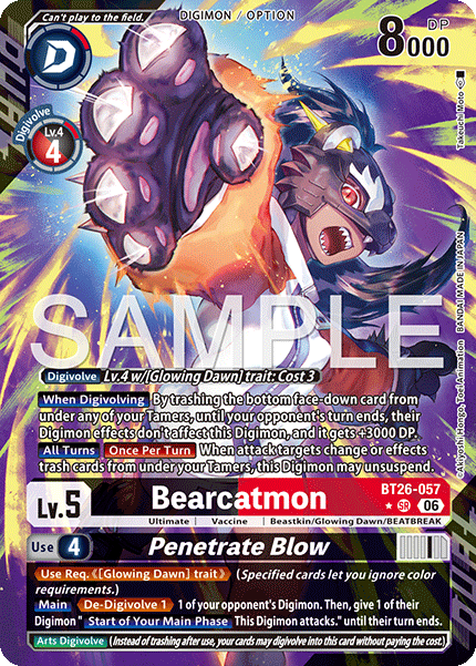 (Pre-order 28/08/2026) Bearcatmon/Penetrate Blow (BT26-057) Alternative Art
