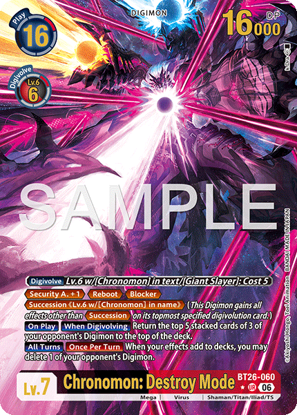 (Pre-order 28/08/2026) Chronomon: Destroy Mode (BT26-060) Alternative Art