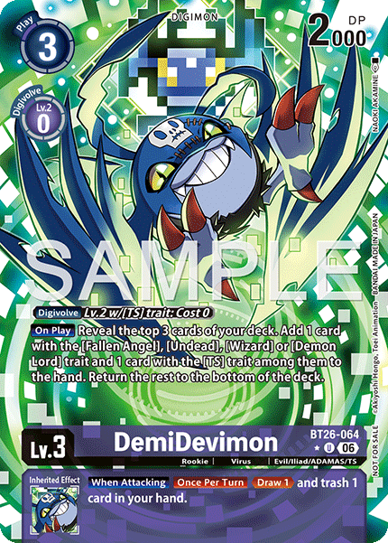 (Pre-order 28/08/2026) DemiDevimon (BT26-064) Box Topper