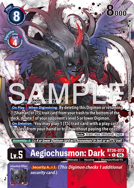 (Pre-order 28/08/2026) Aegiochusmon: Dark (BT26-073) Box Topper
