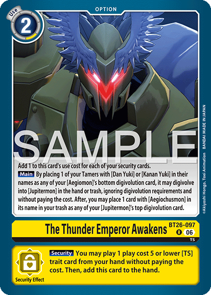 (Pre-order 28/08/2026) The Thunder Emperor Awakens (BT26-097) Rare