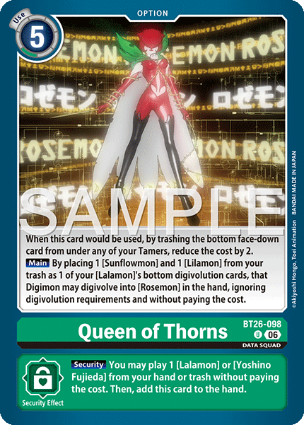 (Pre-order 28/08/2026) Queen of Thorns (BT26-098) Uncommon