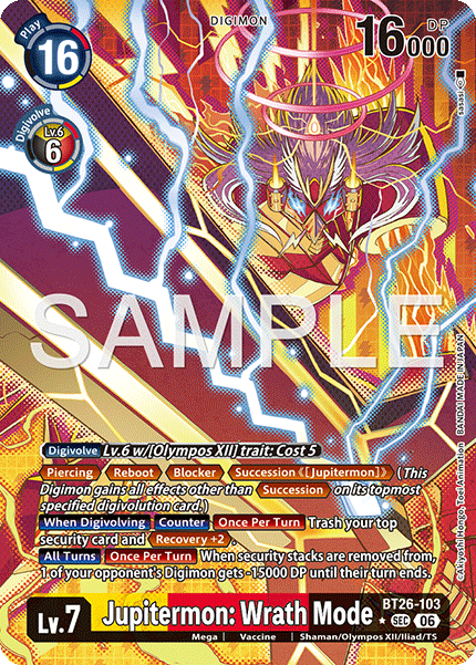 (Pre-order 28/08/2026) Jupitermon: Wrath Mode (BT26-103) Alternative Art