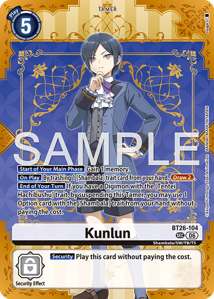 (Pre-order 28/08/2026) Kunlun (BT26-104) Secret Rare