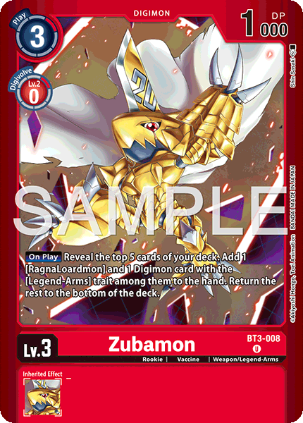 Zubamon (BT3-008) Billion Bullet [LM06]