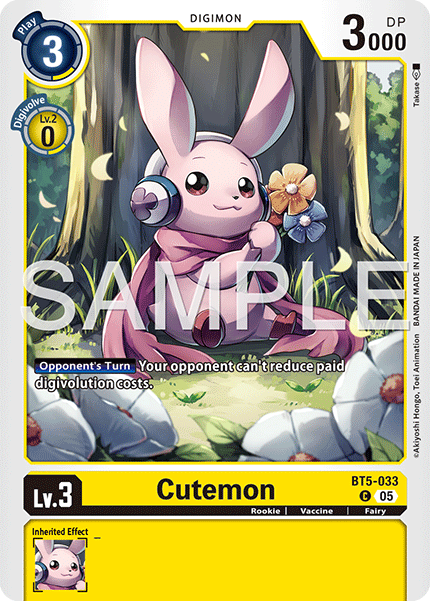 (Pre-order 27/03/2026) Cutemon (BT5-033) Digimon Generation [AD01]