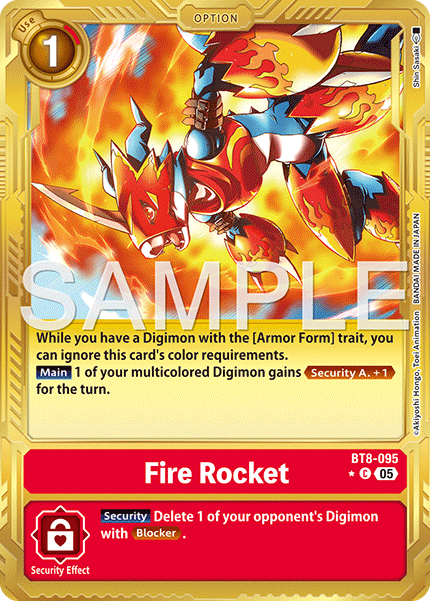 Fire Rocket (BT8-095) Digimon Generation [AD01] Gold