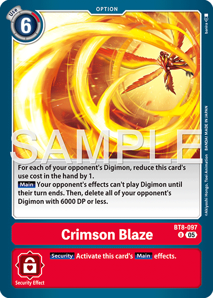 Crimson Blaze (BT8-097) Digimon Generation [AD01]