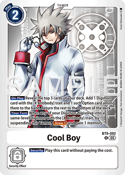 (Pre-order 27/03/2026) Cool Boy (BT9-092) Digimon Generation [AD01]