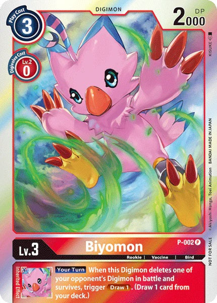 Biyomon (P-002) Rainbow Foil