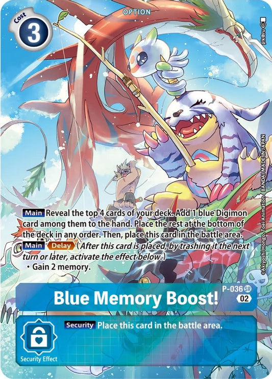 Blue Memory Boost! P-036 Promo Super Rare Alt