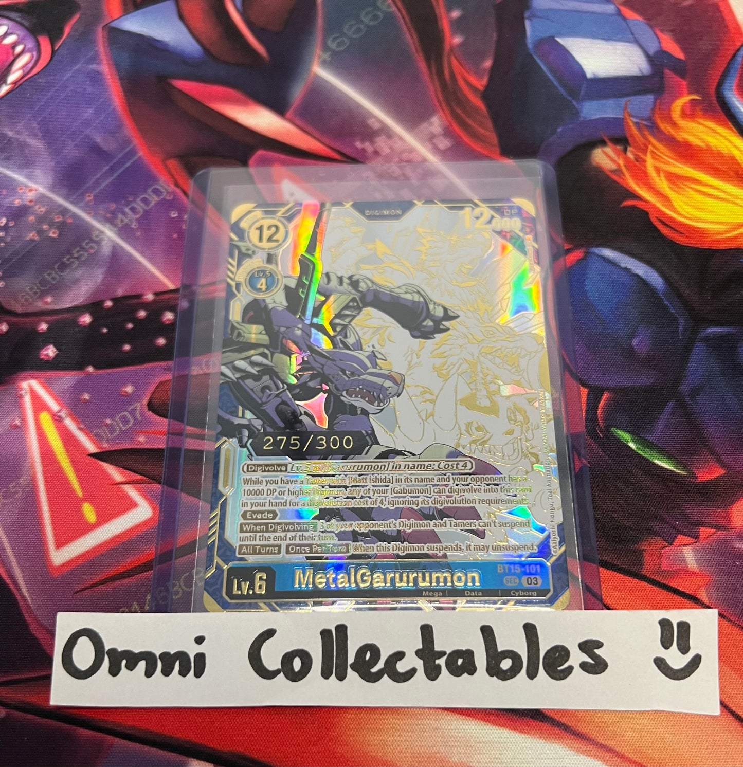 (275/300) MetalGarurumon (BT15-101) Serial Number Rare