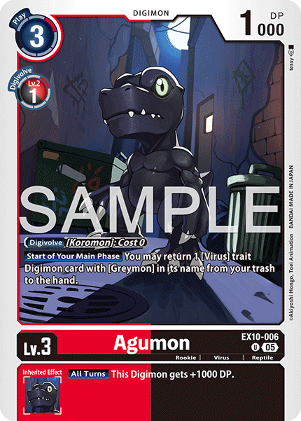 (Preorder 19/09/2025) Agumon (EX10-006) Uncommon
