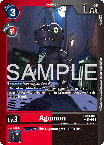 (Preorder 19/09/2025) Agumon (EX10-006) Limited Uncommon