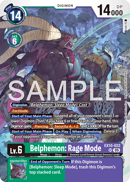 Belphemon: Rage Mode (EX10-022) Super Rare