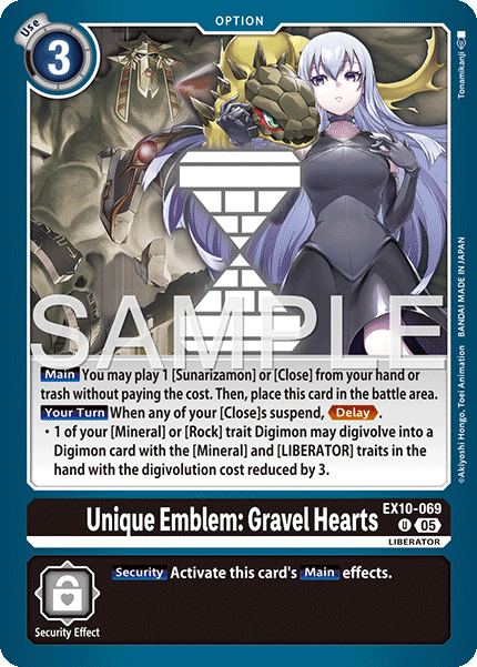 Unique Emblem: Gravel Hearts (EX10-069) Uncommon
