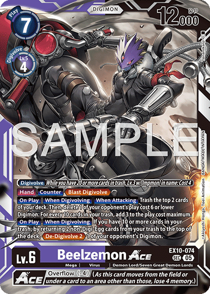 Beelzemon ACE (EX10-074) Secret Rare