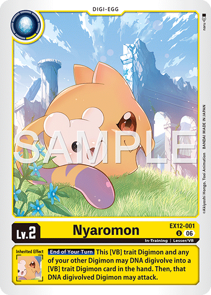 (Pre-order 3rd July 2026) Nyaromon (EX12-001) Uncommon