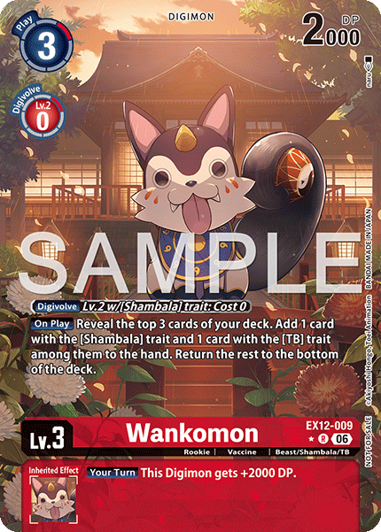 (Pre-order 3rd July 2026) Wankomon (EX12-009) Box Topper