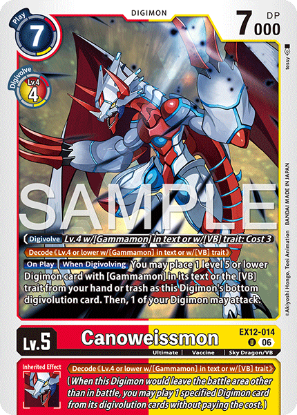 (Pre-order 3rd July 2026) Canoweissmon (EX12-014) Uncommon