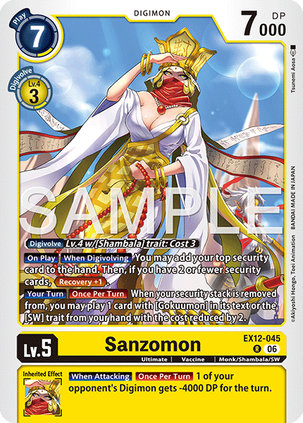 (Pre-order 3rd July 2026) Sanzomon (EX12-045) Rare