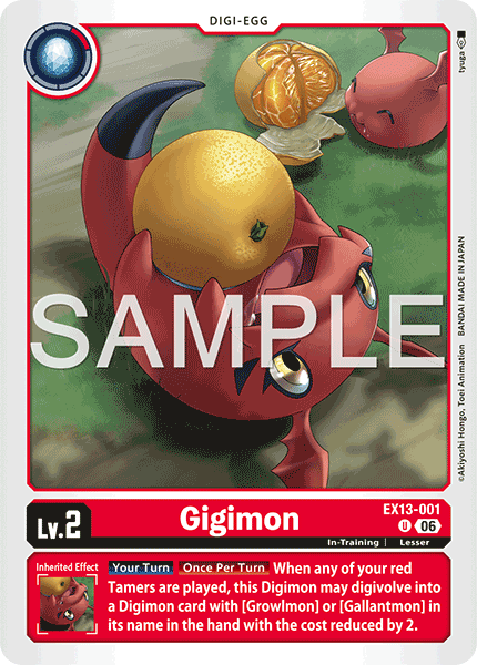 (Pre-order 2nd October 2026) Gigimon (EX13-001) Uncommon
