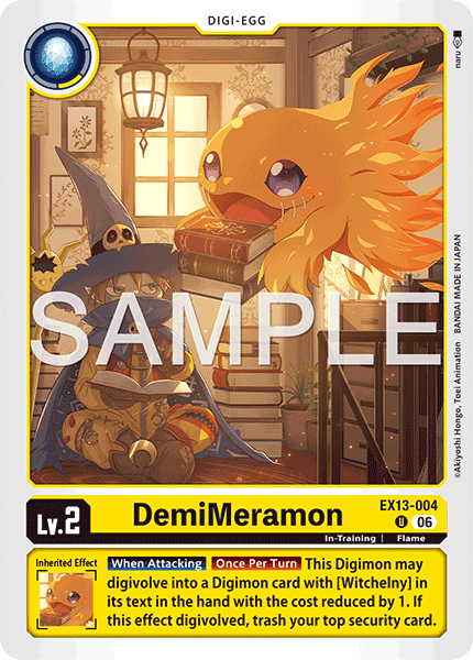 (Pre-order 2nd October 2026) DemiMeramon (EX13-004) Uncommon