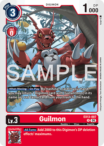 (Pre-order 2nd October 2026) Guilmon (EX13-007) Rare