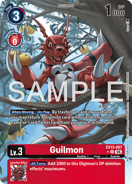 (Pre-order 2nd October 2026) Guilmon (EX13-007) Box Topper