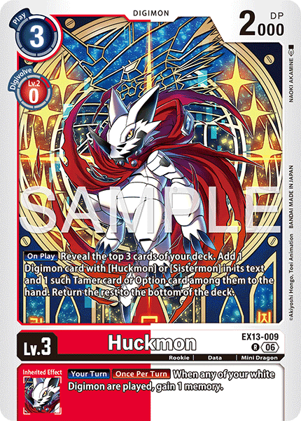 (Pre-order 2nd October 2026) Huckmon (EX13-009) Rare