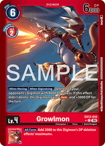 Growlmon (EX13-010) Limited Common