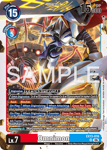 (Pre-order 2nd October 2026) Omnimon (EX13-016) Super Rare