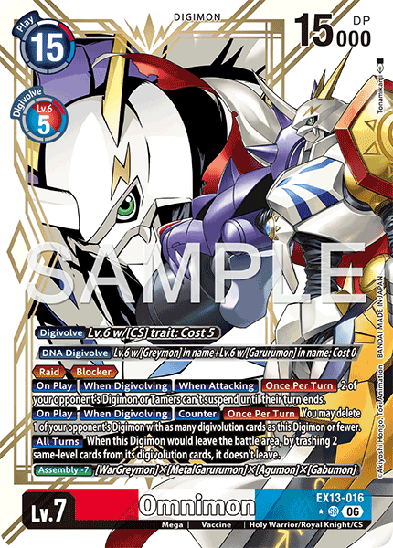 (Pre-order 2nd October 2026) Omnimon (EX13-016) Alternative Art