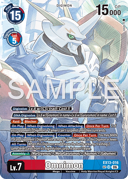 (Pre-order 2nd October 2026) Omnimon (EX13-016) SP Alternative Art