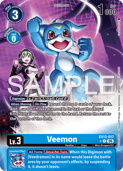 (Pre-order 2nd October 2026) Veemon (EX13-017) Box Topper