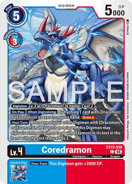(Pre-order 2nd October 2026) Coredramon (EX13-018) Common
