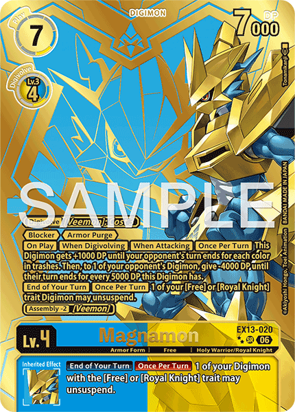 (Pre-order 2nd October 2026) Magnamon (EX13-020) Gold Finish