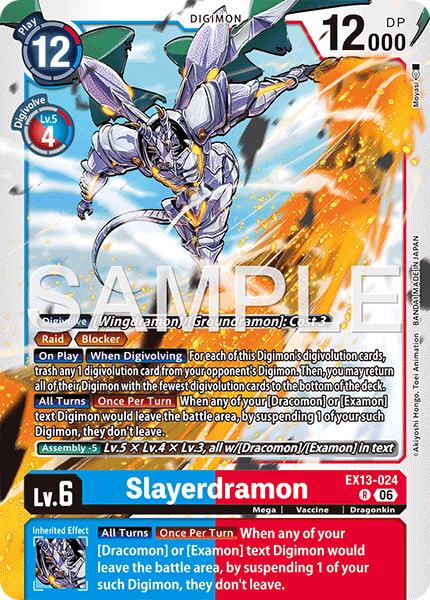 (Pre-order 2nd October 2026) Slayerdramon (EX13-024) Rare