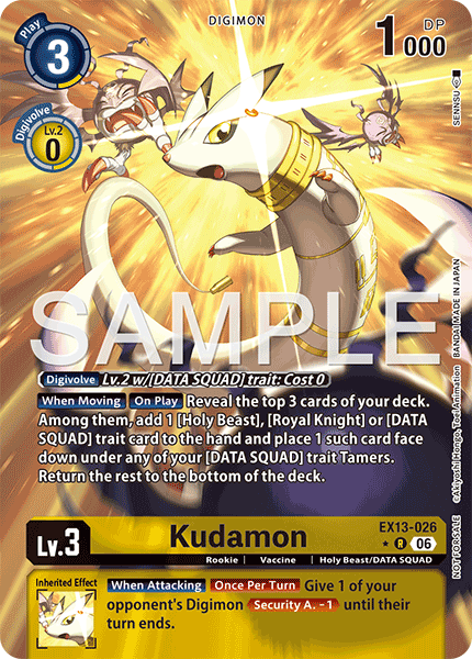 (Pre-order 2nd October 2026) Kudamon (EX13-026) Box Topper