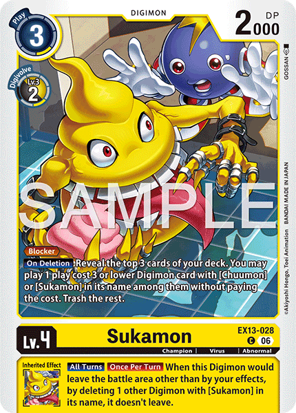 (Pre-order 2nd October 2026) Sukamon (EX13-028) Common