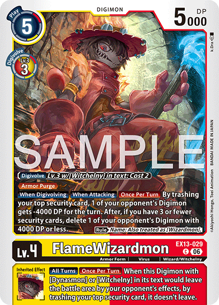 (Pre-order 2nd October 2026) FlameWizardmon (EX13-029) Common