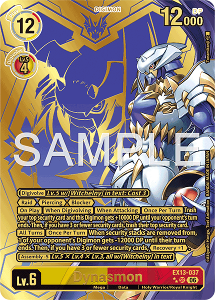 (Pre-order 2nd October 2026) Dynasmon (EX13-037) Gold Finish