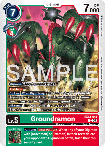 (Pre-order 2nd October 2026) Groundramon (EX13-041) Common