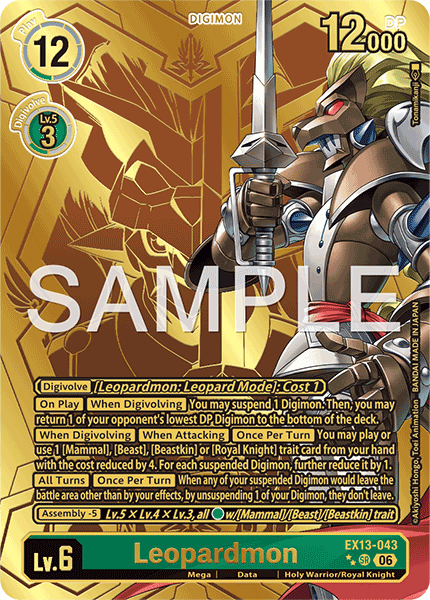 (Pre-order 2nd October 2026) Leopardmon (EX13-043) Gold Finish